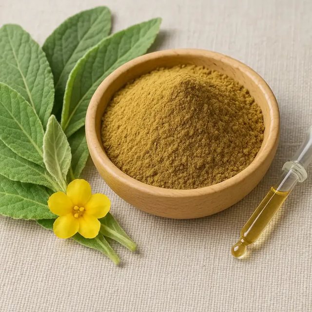 Mullein leaves with mullein leaf extract powder